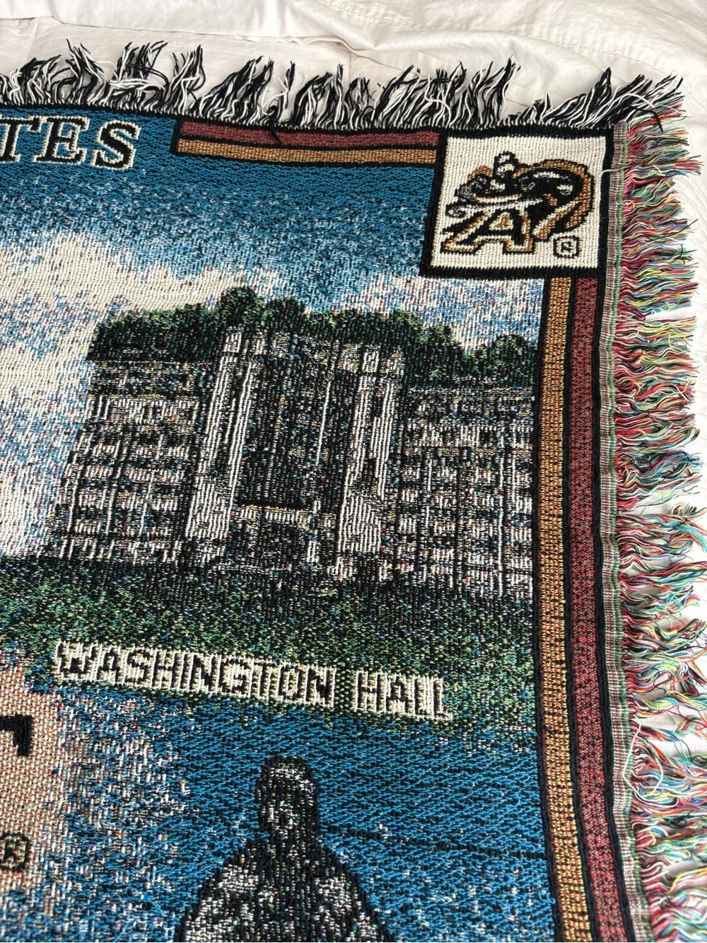 Army Black Knights West Point USMA 2014 Fringe Border Cotton Blanket